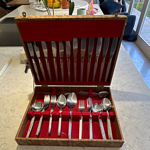 Stainless korea 24pc floral - stainless,