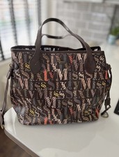 MISS SIXTY VINTAGE  Handbag y2k 90S FAUX  LEATHER MONOGRAM brown