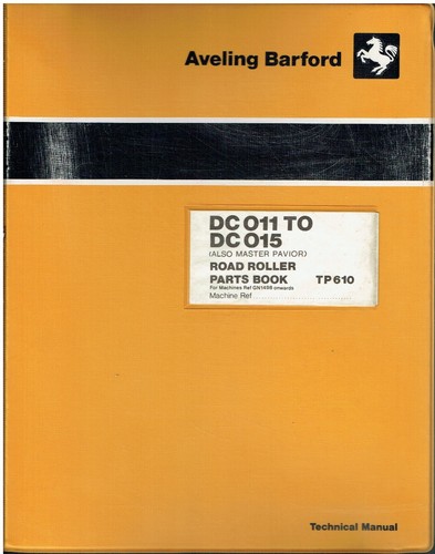 Aveling barford dc011 - aveling, dc011-dc015