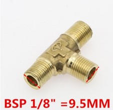 BSP 1/8" Male Thread Brass T Connector Tee Fitting Pipe Adapter Water Air MMM