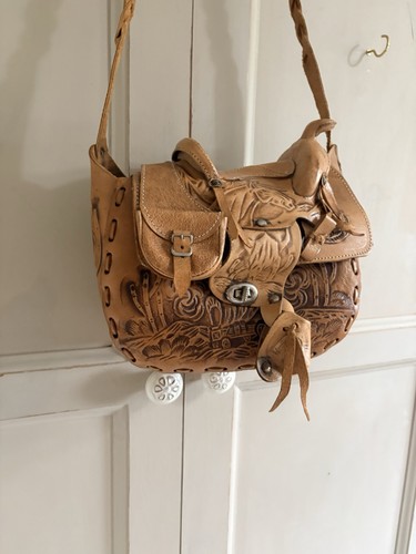 Vintage mexican tooled - tooled, saddle