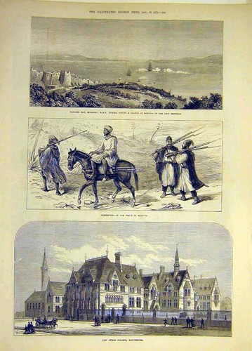 Old antique print - old,