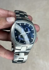 RARE Fossil BIG TIC JR-8312 Mens Watch Animated LCD Display, Box + New Battery 