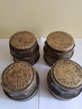 Set Of 4 Brass Hub Caps