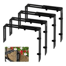  4 Pack Window Box Brackets, Adjustable Planter Box Brackets, Heavy Duty Iron 