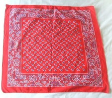 LARGE RED PAISLEY 100% COTTON