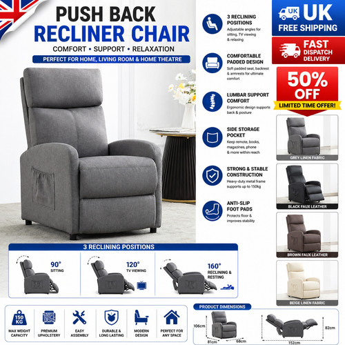 Recliner chair push - recliner,