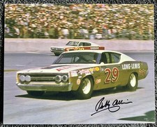Bobby Allison signed 8x10 promo card: Ford Fairlane Torino 1968 NASCAR 