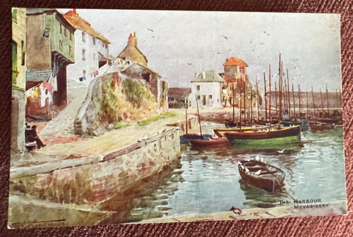 Antique postcard mevagissey - antique,
