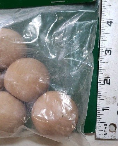 Wooden sphere doll head - (7),