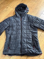 MENS BERGHAUS PERTEX QUANTUM BLACK PUFFER COAT SIZE LARGE