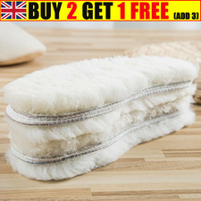 Sheepskin Insoles Soft Warm Winter Thick Inner Soles Sheep Wool Shoes Boot Pad
