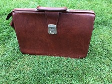 Vintage style faux Leather Briefcase laptop Bag Travel Case Business Suitcase