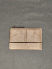 Coach beige leather zip coin - leather,