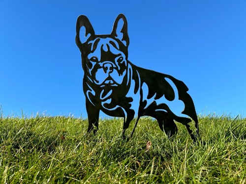French bulldog frenchie metal - bulldog,