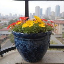Bell Planter Squat 23cm Petal
