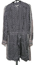 BNWT Reiss White Blue Aidy Mixed Mini Dress Size 14