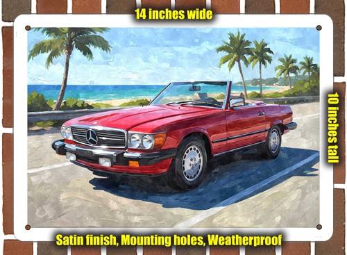 Metal sign 1987 mercedes - 1987,
