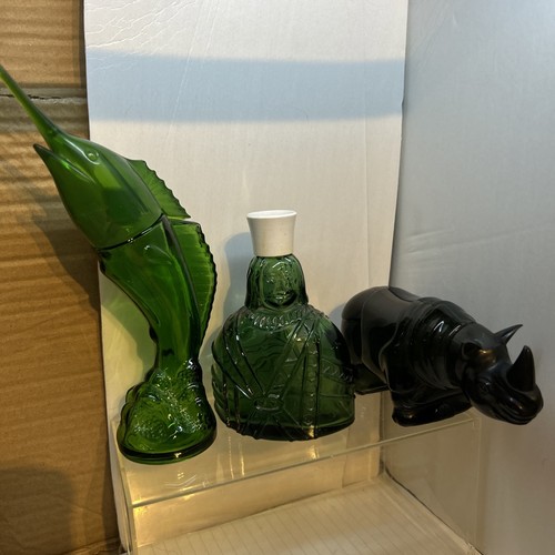 Avon green glass aftershave - avon.,