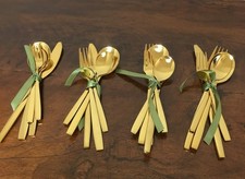 4 Sets of Gold coloured Stainless Steel Cutlery Sets (5 pieces in each set)