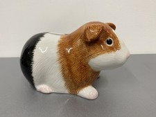 Ceramic Guinea Pig Money Box Bank White Tan Black With Stopper Paladone UK Cute