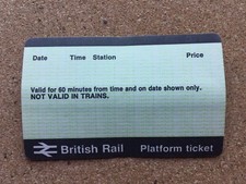BRITISH RAIL issue. Platform ticket blank - RSP 4599/14 - APTIS x 6 - Era 1989.