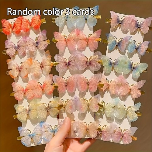 Pcs butterfly hair clips - 18,