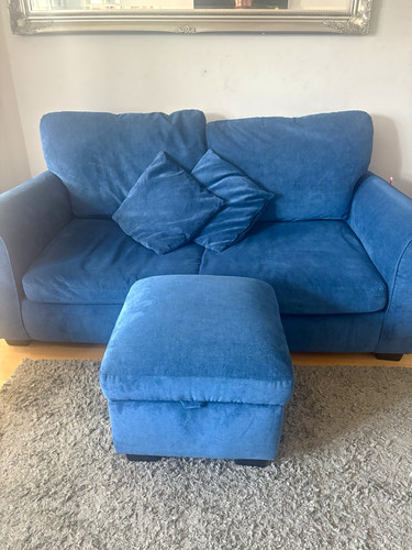 Blue seater sofa bed - x2,