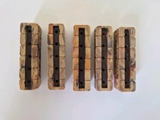 Vintage 1970s Britains Brown Stone Wall Planter Floral Garden X5 Pieces