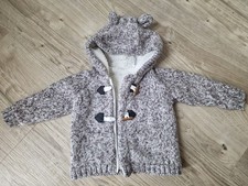 Winter Baby Boy Hoodie 3-6 Months M&S Brown Fleece Zip Up Warm Hooded