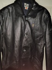 Adidas Leather Jacket World Cup 1998 Mens Large Black Vintage Football FIFA 