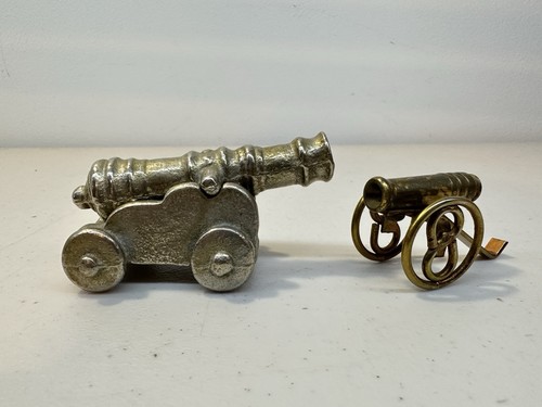 Vintage brass cannon - vintage,