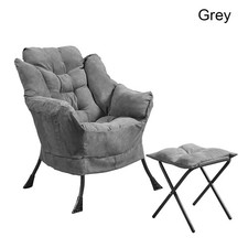 Lazy Chair with Footstool Relax Lounge Chair Accent Armchair Sofa Chair UK stock