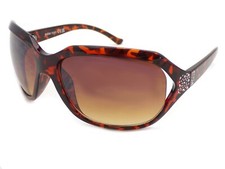 Bloc Miami Sunglasses Dark Brown Tortoise with Diamantes and Gradient Lenses F30