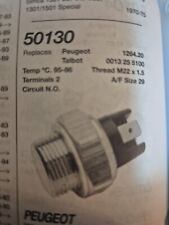 (50130) radiator Fan Switch ...MANT TALBOT MODELS & PEUGEOT 309 GTI & TURBO