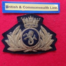 Merchant Navy  cap badge BRITISH & COMMONWEALTH LINE 1955-1990