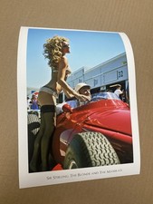 Stirling Moss Art Print - Sir Stirling The Blonde And The Maserati A4