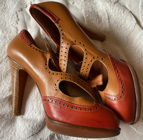 Michael perry red tan - tan, leather