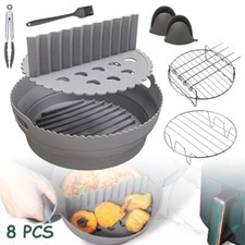 8x Silicone Air Fryer Liner