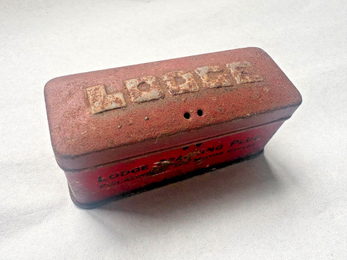 Vintage lodge spark plug tin - plug,