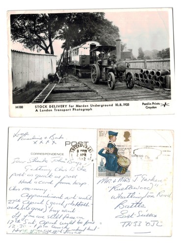 Postcard morden underground - morden,
