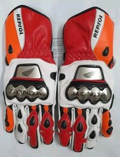 Honda Repsol Motorcycle Motorbike Racing Leather Gloves