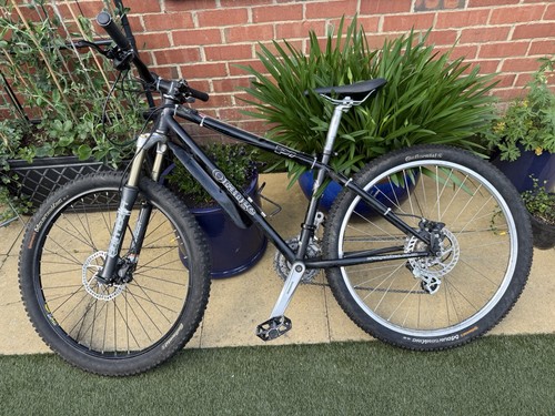 Orange mountain bike - mountain,