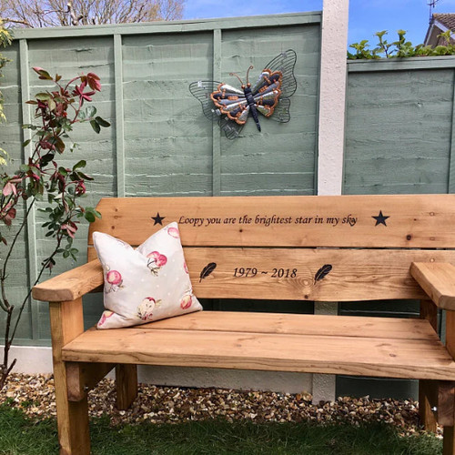 Garden bench memorial