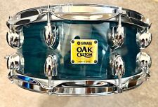 YAMAHA Oak Custom SNARE - Blue - 14" x 5.5" - Yellow Gold Badge - MIJ Japan 2002