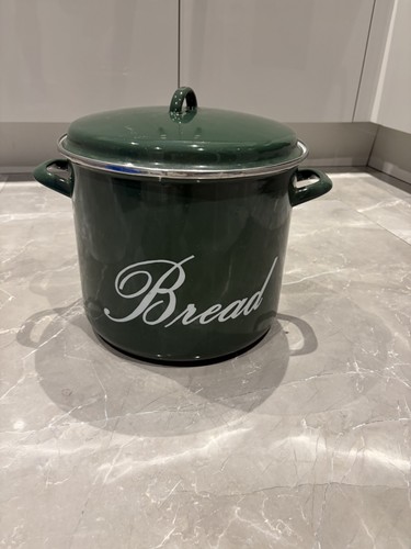 Large vintage green enameled - vintage,