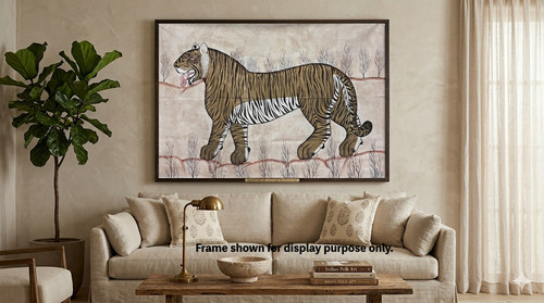 Large tiger painting handmade - large,