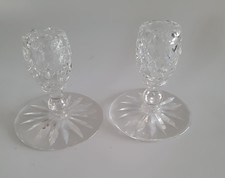 Beautiful Pair of Vintage Royal Brierley Cut Crystal Glass Candle Stick Holders