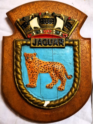 Hms jaguar ship crest plaque - jaguar,