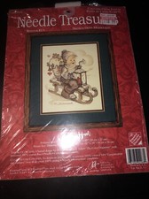 NEEDLE TREASURES - HUMMEL - WINTER FUN - 02968 - CROSS STITCH KIT.   B4